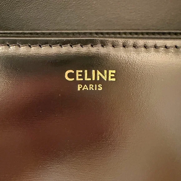Celine Classique Triomphe bag in Shiny Calfskin with Gold Hardware - Picture 14 of 16
